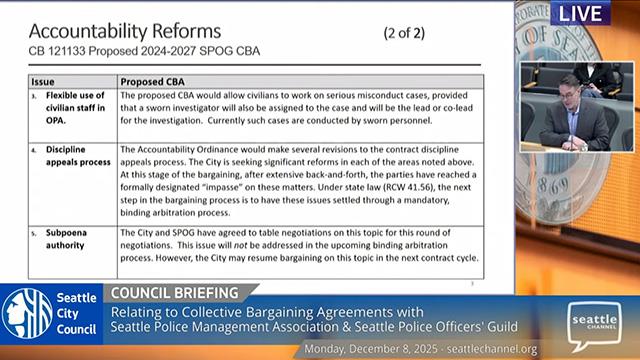 Council Briefing 12/8/25 on Explore Videos Page Council Briefing 12/8/25