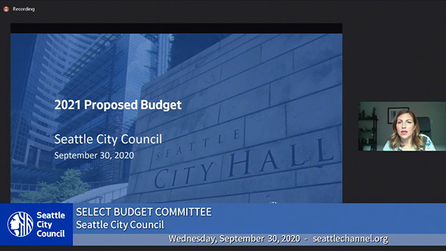 Select Budget Committee Session I 9/30/20