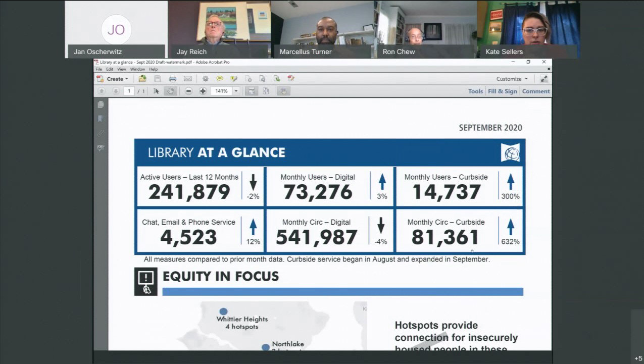 Seattle Public Library Board of Trustees Meeting of 10/22/2020