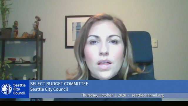 Select Budget Committee Session I 10/1/20
