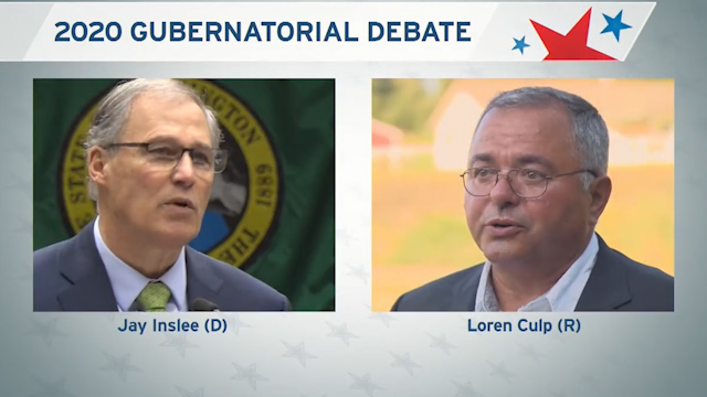 Gubernatorial Debate between GOP challenger Culp & Democratic incumbent Inslee