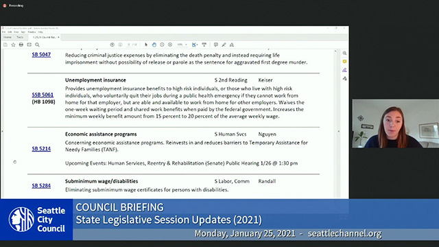 Council Briefing 1/25/21