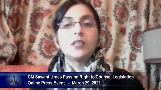 Sawant urges colleagues to pass Right to Counsel legislation