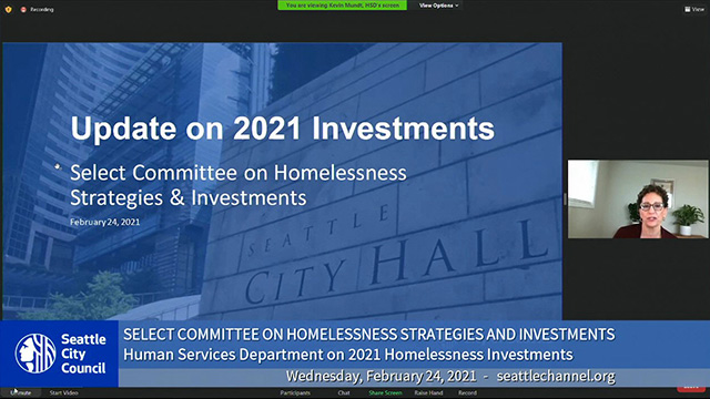 Select Committee on Homelessness Strategies & Investments 2/24/21
