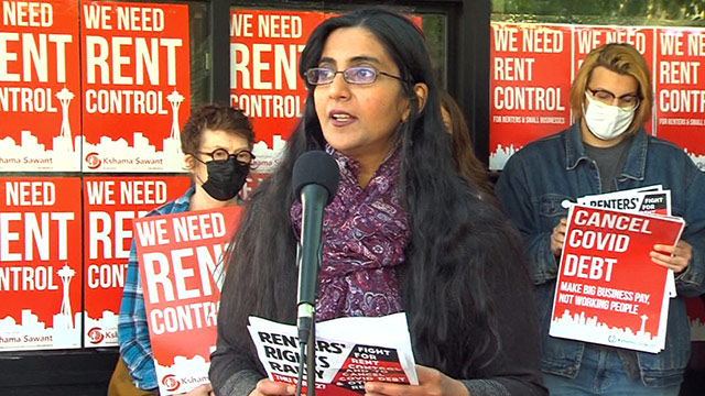 Sawant, community members announce renewed drive for rent control