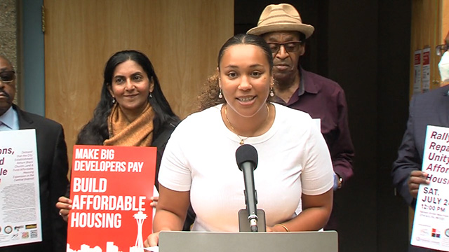 Councilmember Sawant & others unveil legislation to fund affordable housing in Central District 