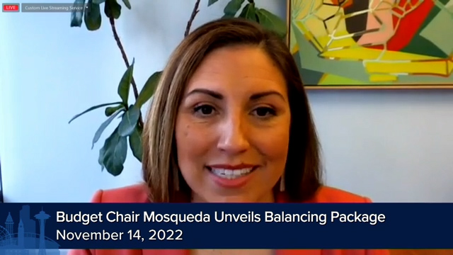 Budget Chair Mosqueda presents balancing package