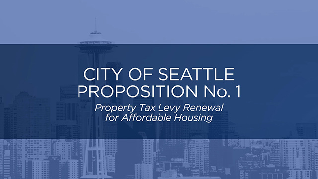 City of Seattle, Proposition No. 1, Property Tax Levy Renewal for Affordable Housing