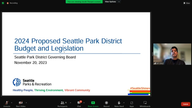 Seattle Park District Board - 11/20/23
