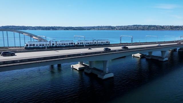 A world-first rail ride now floats across Lake Washington on Explore Videos Page A world-first rail ride now floats across Lake Washington