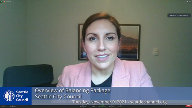 Budget Chair Mosqueda releases Council's balancing package